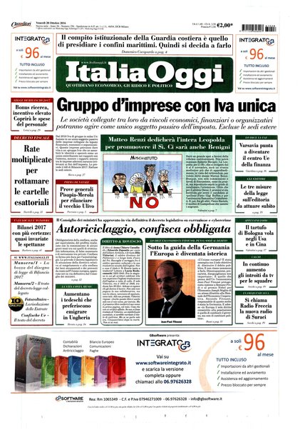 Italia oggi : quotidiano di economia finanza e politica